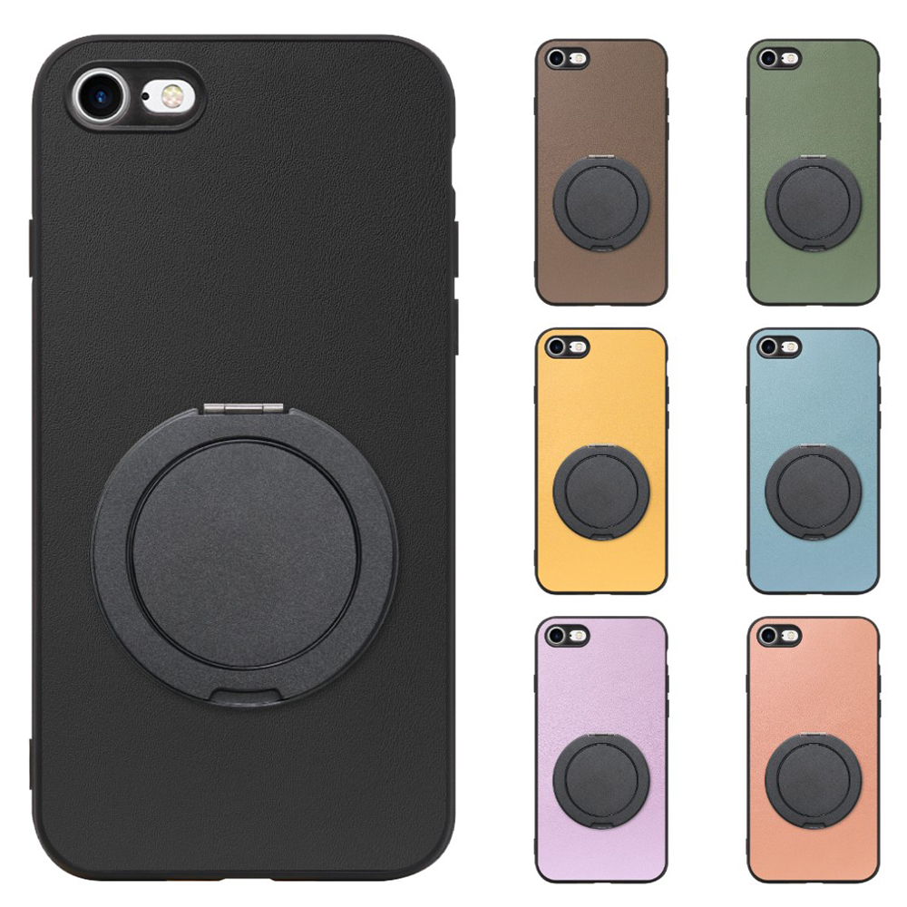 [ LOOF RING-SHELL (シンプル Ver.) ] iPhone 7 / 8 / SE (第2/3世代) iphone7 iphone8 iphonese se2 se3 スマホケース 背面 ケース カバー ハードケース スマホリング リング付き 本革 ストラップホール [ iPhone 7 / 8 / SE (第2/3世代) ]