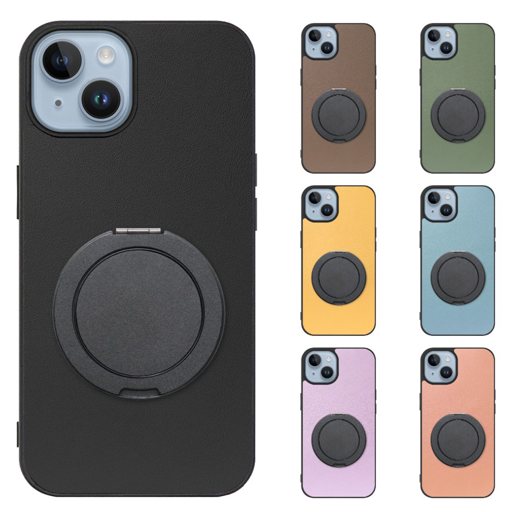 [ LOOF RING-SHELL (シンプル Ver.) ] iPhone 14 iphone14 スマホケース 背面 ケース カバー ハードケース スマホリング リング付き 本革 ストラップホール [ iPhone 14 ]