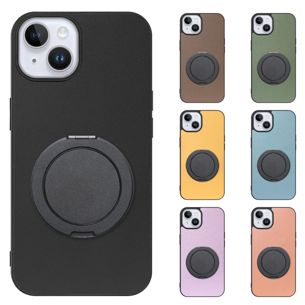 [ LOOF RING-SHELL (シンプル Ver.) ] iPhone 14 Plus iphone14plus 14plus 14+ プラス スマホケース 背面 ケース カバー ハードケース スマホリング リング付き 本革 ストラップホール [ iPhone 14 Plus ]