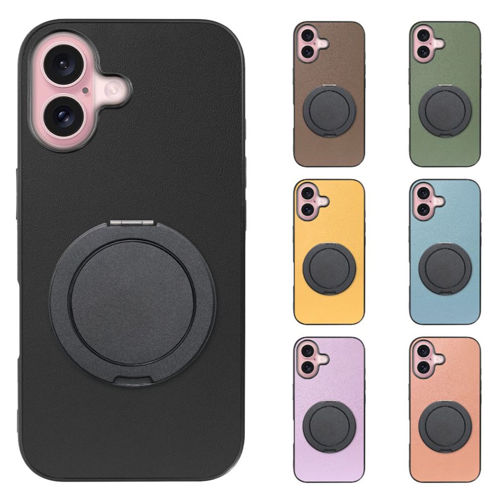 [ LOOF RING-SHELL (シンプル Ver.) ] iPhone 16 iPhone16 アイフォン16 iPhone 16 アイフォン 16 スマホケース 背面 ケース カバー ハードケース スマホリング リング付き 本革 ストラップホール [ iPhone 16 ]