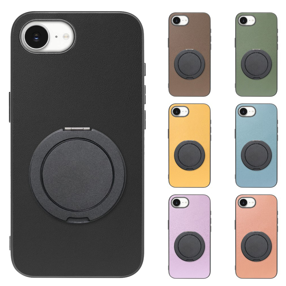 [ LOOF RING-SHELL (シンプル Ver.) ] iPhone 16e / 17e iPhone16e 17e アイフォン16イー 17イー iPhone 16E アイフォン 17E スマホケース 背面 ケース カバー ハードケース スマホリング リング付き 本革 ストラップホール [ iPhone 16e / 17e ]