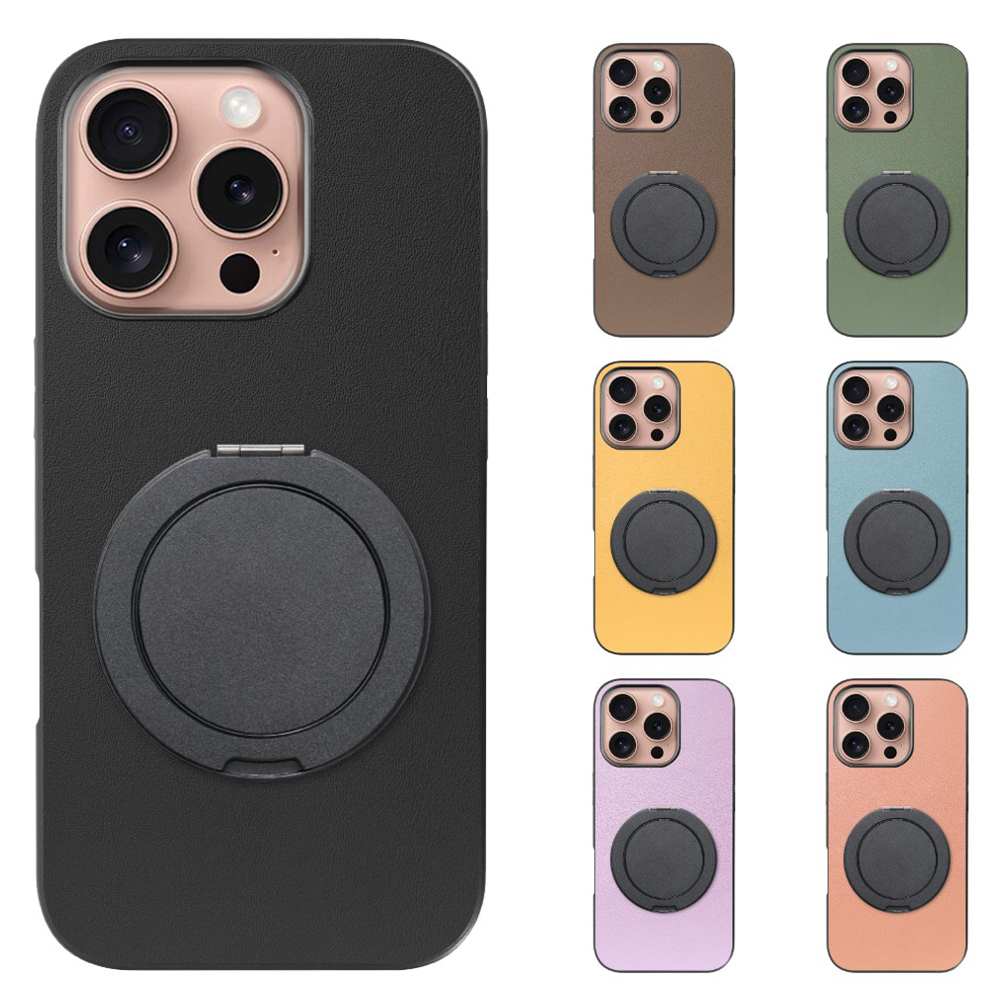 [ LOOF RING-SHELL (シンプル Ver.) ] iPhone 16 Pro iPhone16 Pro アイフォン16 プロ スマホケース 背面 ケース カバー ハードケース スマホリング リング付き 本革 ストラップホール [ iPhone 16 Pro ]