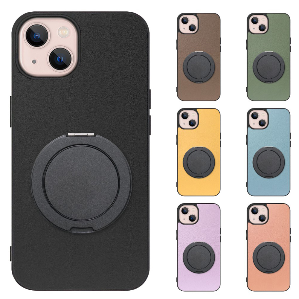 [ LOOF RING-SHELL (シンプル Ver.) ] iPhone 13 iphone13 スマホケース 背面 ケース カバー ハードケース スマホリング リング付き 本革 ストラップホール [ iPhone 13 ]