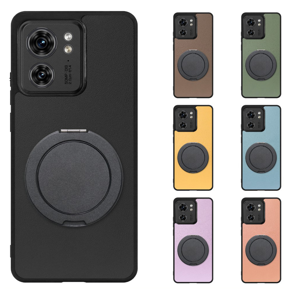 [ LOOF RING-SHELL (シンプル Ver.) ] motorola edge 40  スマホケース 背面 ケース カバー ハードケース スマホリング リング付き 本革 ストラップホール [ motorola edge 40 ]