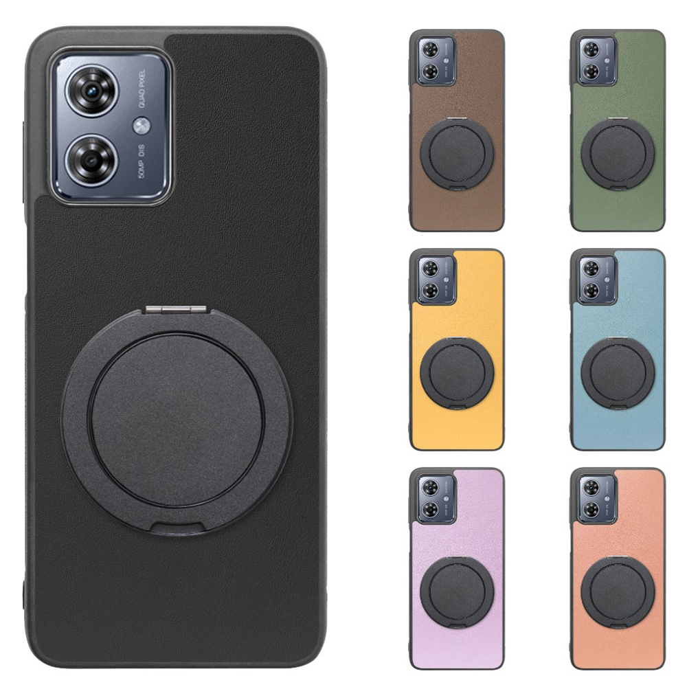 [ LOOF RING-SHELL (シンプル Ver.) ] moto g64 5G / g64y 5G  スマホケース 背面 ケース カバー ハードケース スマホリング リング付き 本革 ストラップホール [ moto g64 5G / g64y 5G ]