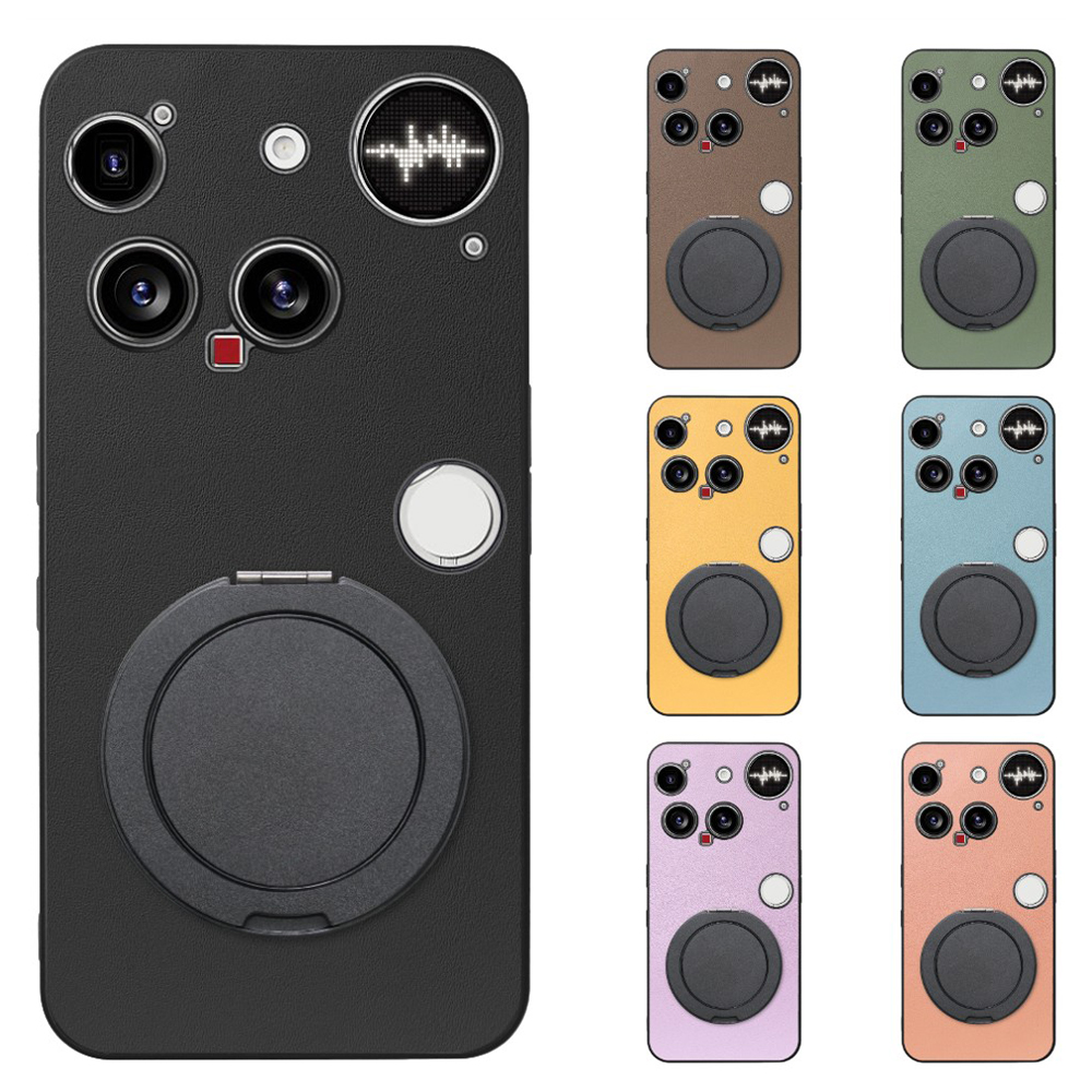 [ LOOF RING-SHELL (シンプル Ver.) ] Nothing Phone (3) ナッシングフォンスリー スマホケース 背面 ケース カバー ハードケース スマホリング リング付き 本革 ストラップホール [ Nothing Phone (3) 用 ]