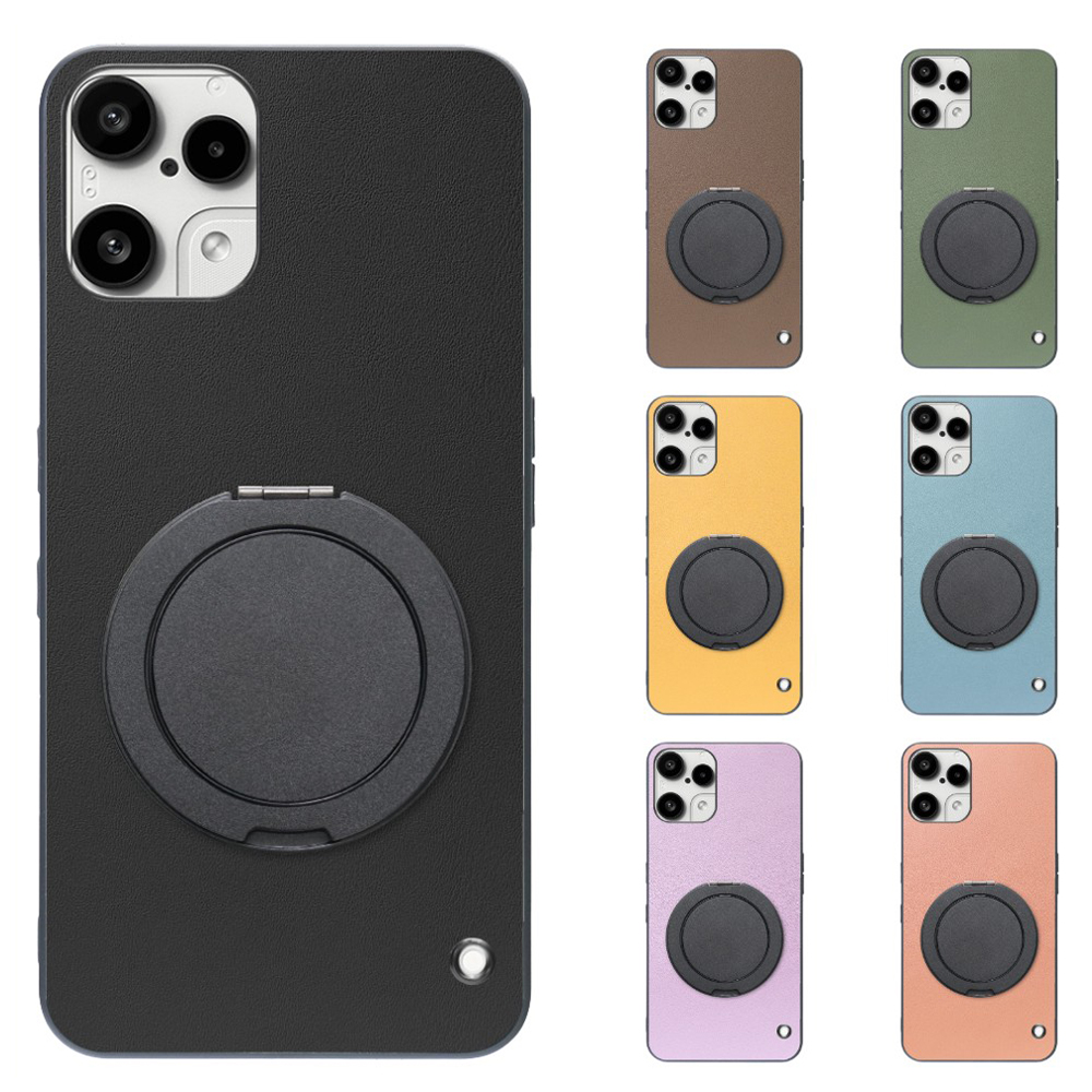 [ LOOF RING-SHELL (シンプル Ver.) ] Nothing Phone (3a) Lite  スマホケース 背面 ケース カバー ハードケース スマホリング リング付き 本革 ストラップホール [ Nothing Phone (3a) Lite ]