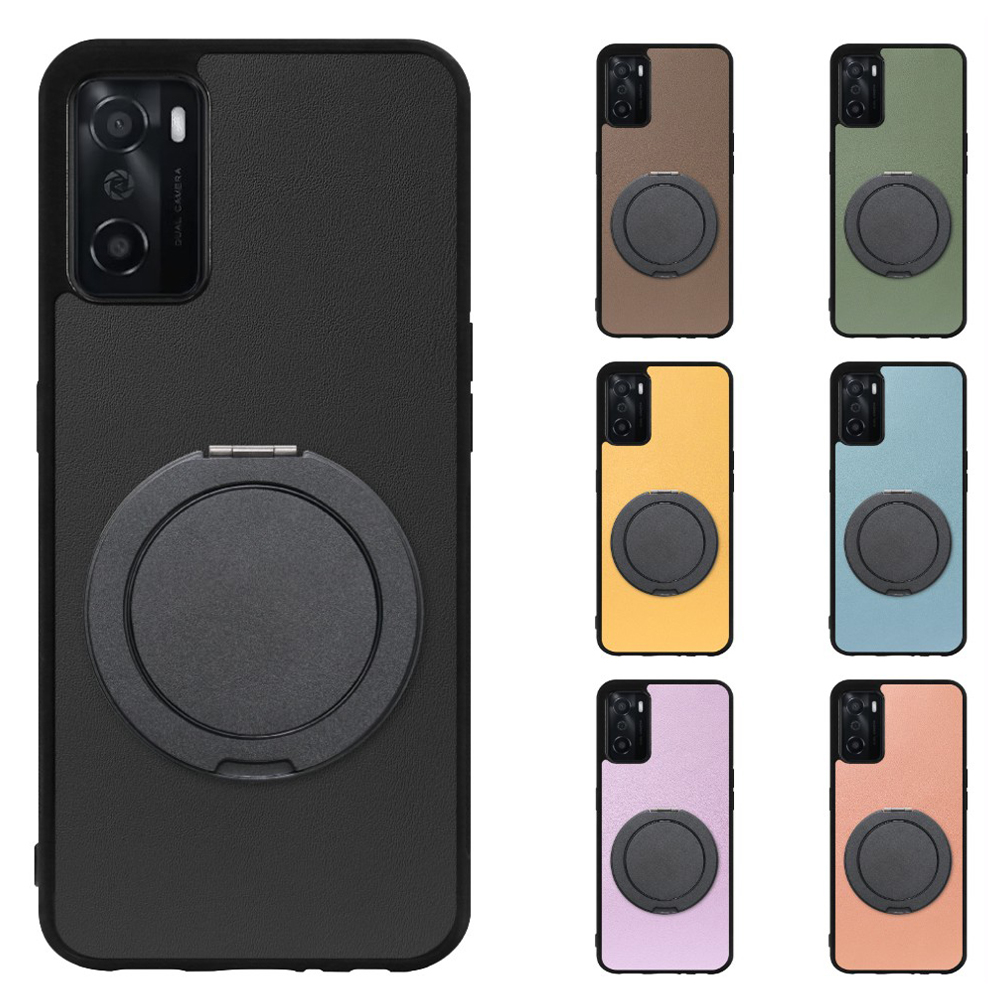 [ LOOF RING-SHELL (シンプル Ver.) ] OPPO A55s 5G CPH2309 / A102OP a55s5g スマホケース 背面 ケース カバー ハードケース スマホリング リング付き 本革 ストラップホール [ OPPO A55s 5G ]