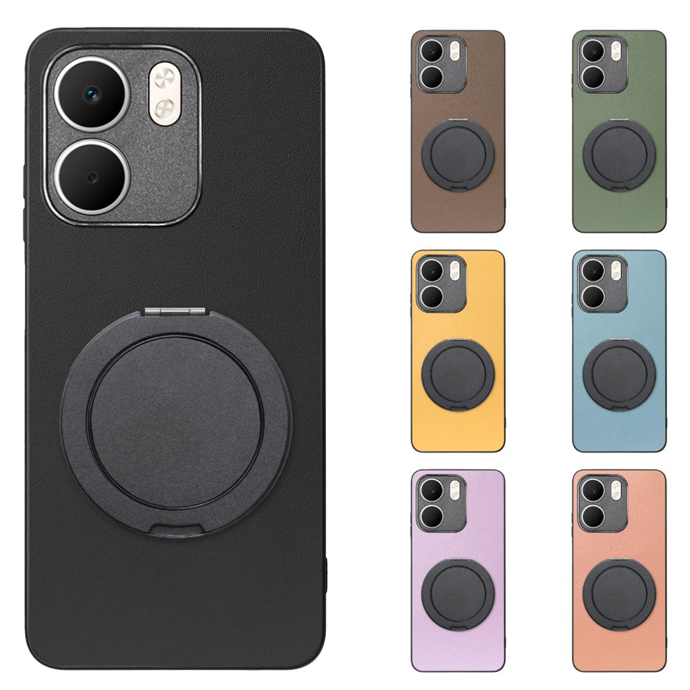 [ LOOF RING-SHELL (シンプル Ver.) ] OPPO A5x オッポ スマホケース 背面 ケース カバー ハードケース スマホリング リング付き 本革 ストラップホール [ OPPO A5x 用 ]