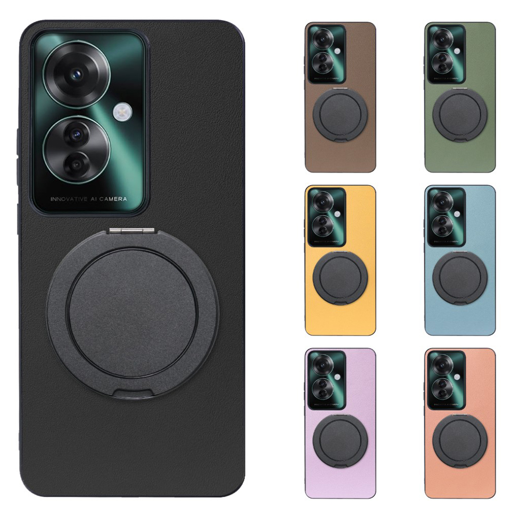 [ LOOF RING-SHELL (シンプル Ver.) ] OPPO Reno11 A  スマホケース 背面 ケース カバー ハードケース スマホリング リング付き 本革 ストラップホール [ OPPO Reno11 A ]