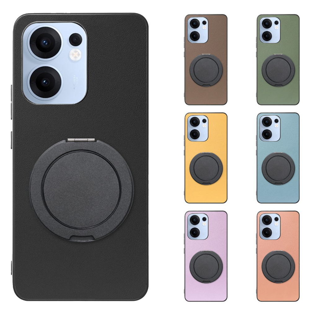 [ LOOF RING-SHELL (シンプル Ver.) ] OPPO Reno13 A  スマホケース 背面 ケース カバー ハードケース スマホリング リング付き 本革 ストラップホール [ OPPO Reno13 A ]