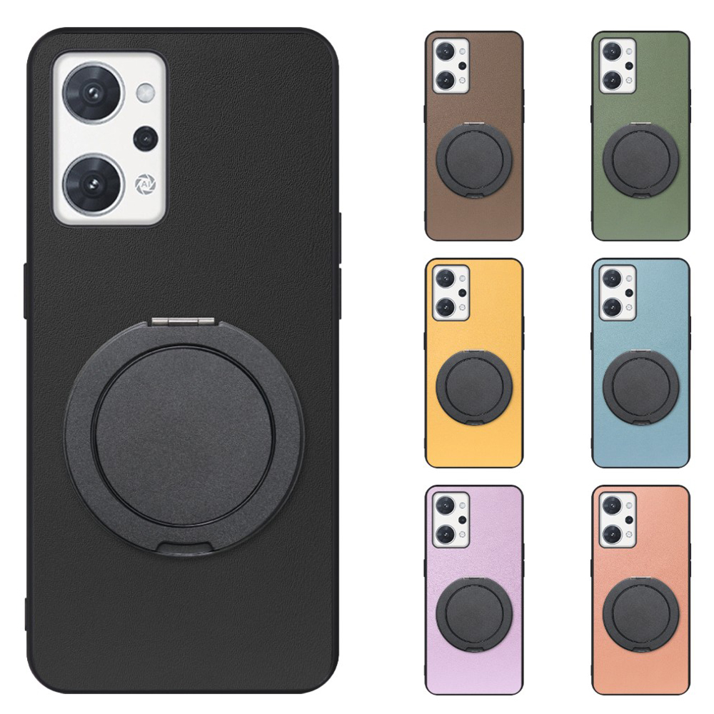 [ LOOF RING-SHELL (シンプル Ver.) ] OPPO Reno7 A / Reno9 A OPG04 / CPH2523 reno7a reno 7a reno9a reno 9a スマホケース 背面 ケース カバー ハードケース スマホリング リング付き 本革 ストラップホール [ OPPO Reno7 A / Reno9 A ]