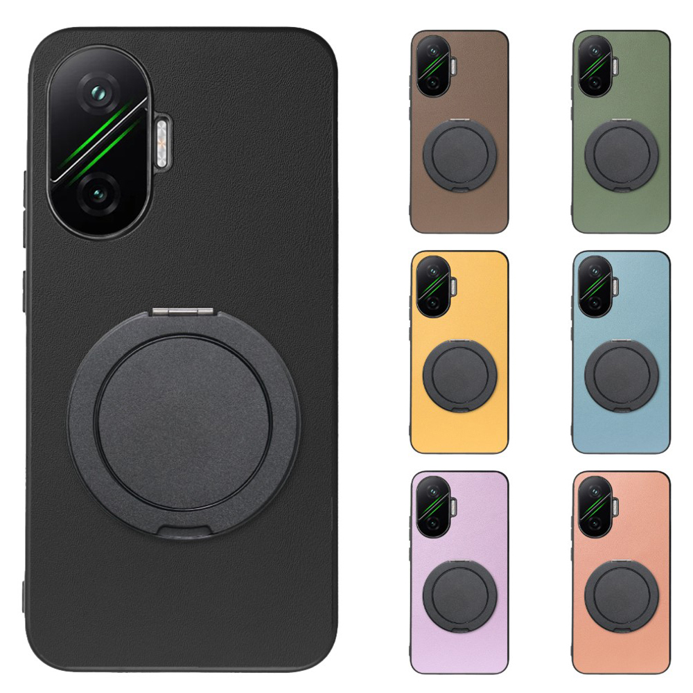 [ LOOF RING-SHELL (シンプル Ver.) ] POCO F7 Xiaomi シャオミ スマホケース 背面 ケース カバー ハードケース スマホリング リング付き 本革 ストラップホール [ POCO F7 ]