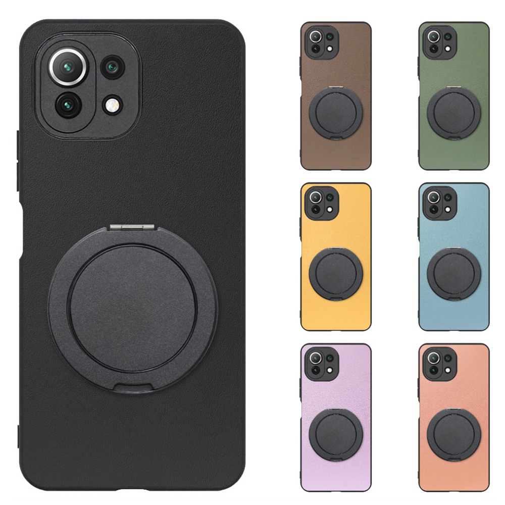 [ LOOF RING-SHELL (シンプル Ver.) ] Xiaomi Mi 11 Lite 5G mi11lite5g 11lite スマホケース 背面 ケース カバー ハードケース スマホリング リング付き 本革 ストラップホール [ Mi 11 Lite 5G ]