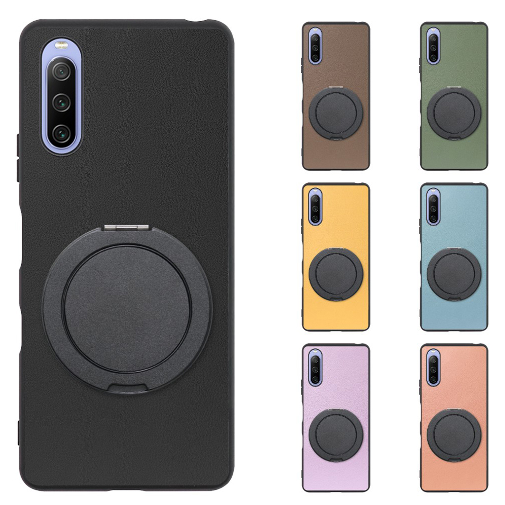 [ LOOF RING-SHELL (シンプル Ver.) ] Xperia 10 III /  10 III Lite Xperia10III 10III xperia10 スマホケース 背面 ケース カバー ハードケース スマホリング リング付き 本革 ストラップホール [ Xperia 10 III / Lite ]