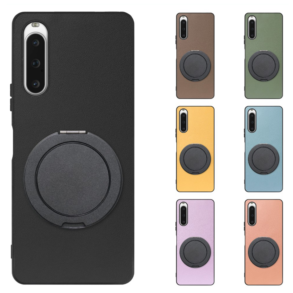 [ LOOF RING-SHELL (シンプル Ver.) ] Xperia 10 V SOG11 / SO-52D 10V xperia10V スマホケース 背面 ケース カバー ハードケース スマホリング リング付き 本革 ストラップホール [ Xperia 10 V ]