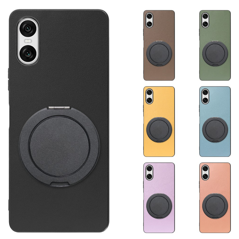 [ LOOF RING-SHELL (シンプル Ver.) ] Xperia 10 VI  スマホケース 背面 ケース カバー ハードケース スマホリング リング付き 本革 ストラップホール [ Xperia 10 VI ]