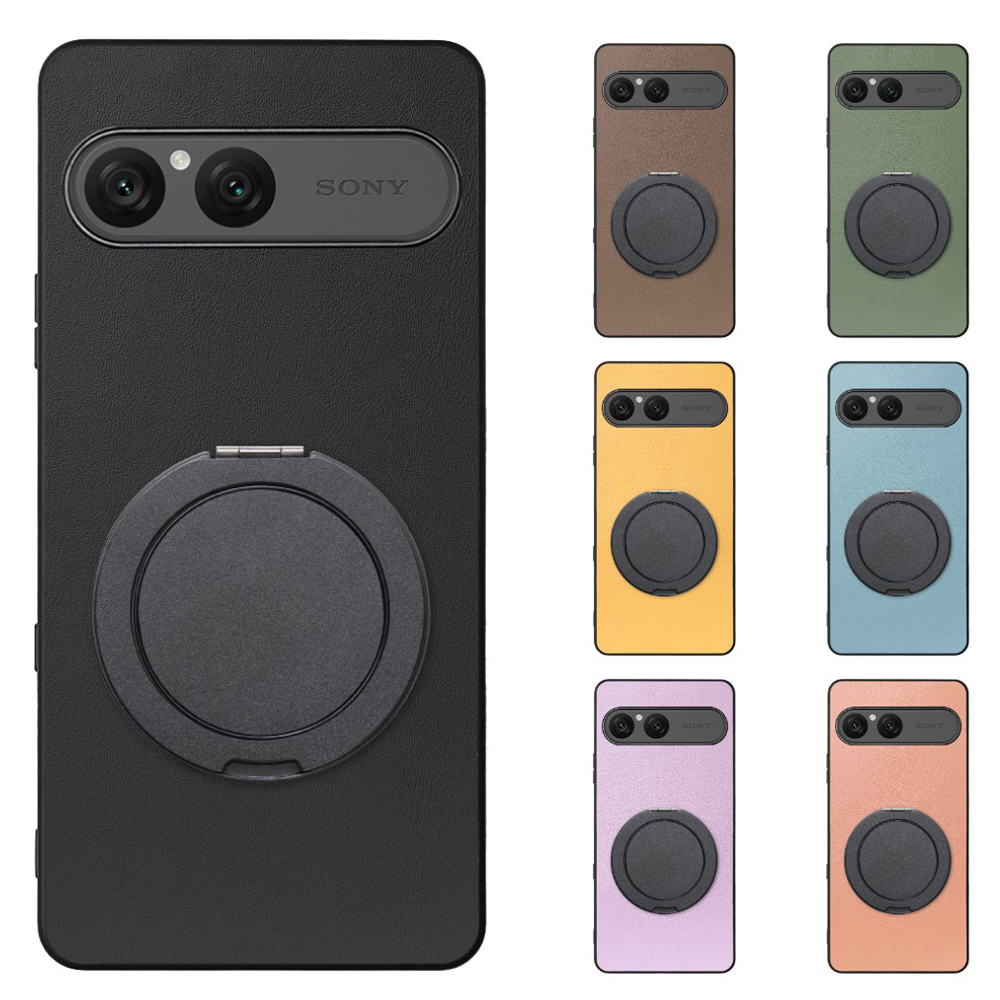 [ LOOF RING-SHELL (シンプル Ver.) ] Xperia 10 VII エクスペリア XQ-FE44 スマホケース 背面 ケース カバー ハードケース スマホリング リング付き 本革 ストラップホール [ Xperia 10 VII 用 ]