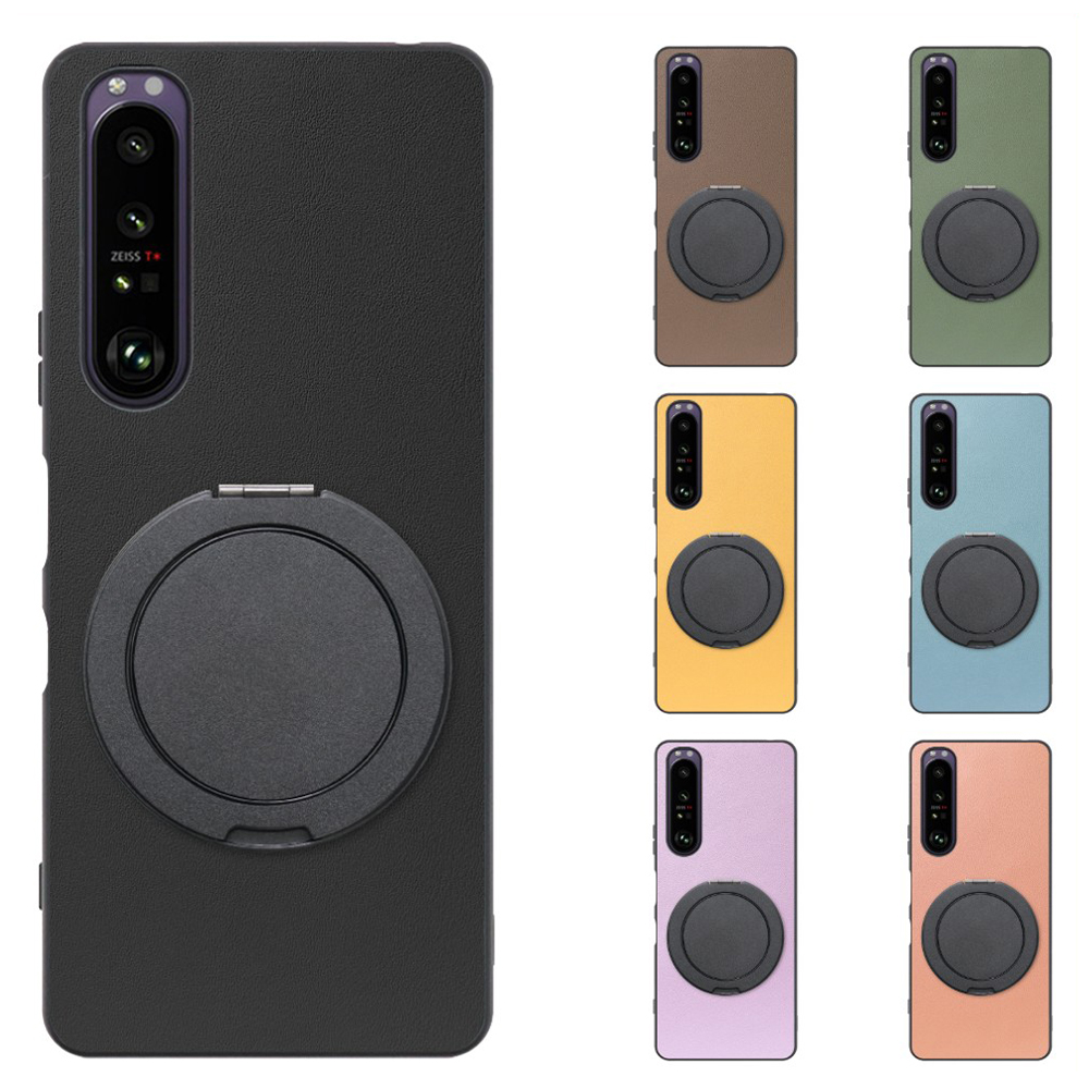 [ LOOF RING-SHELL (シンプル Ver.) ] Xperia 1 III SO-51B / SOG03 / XQ-BC42 xperia1III 1III xperia1 スマホケース 背面 ケース カバー ハードケース スマホリング リング付き 本革 ストラップホール [ Xperia 1 III ]