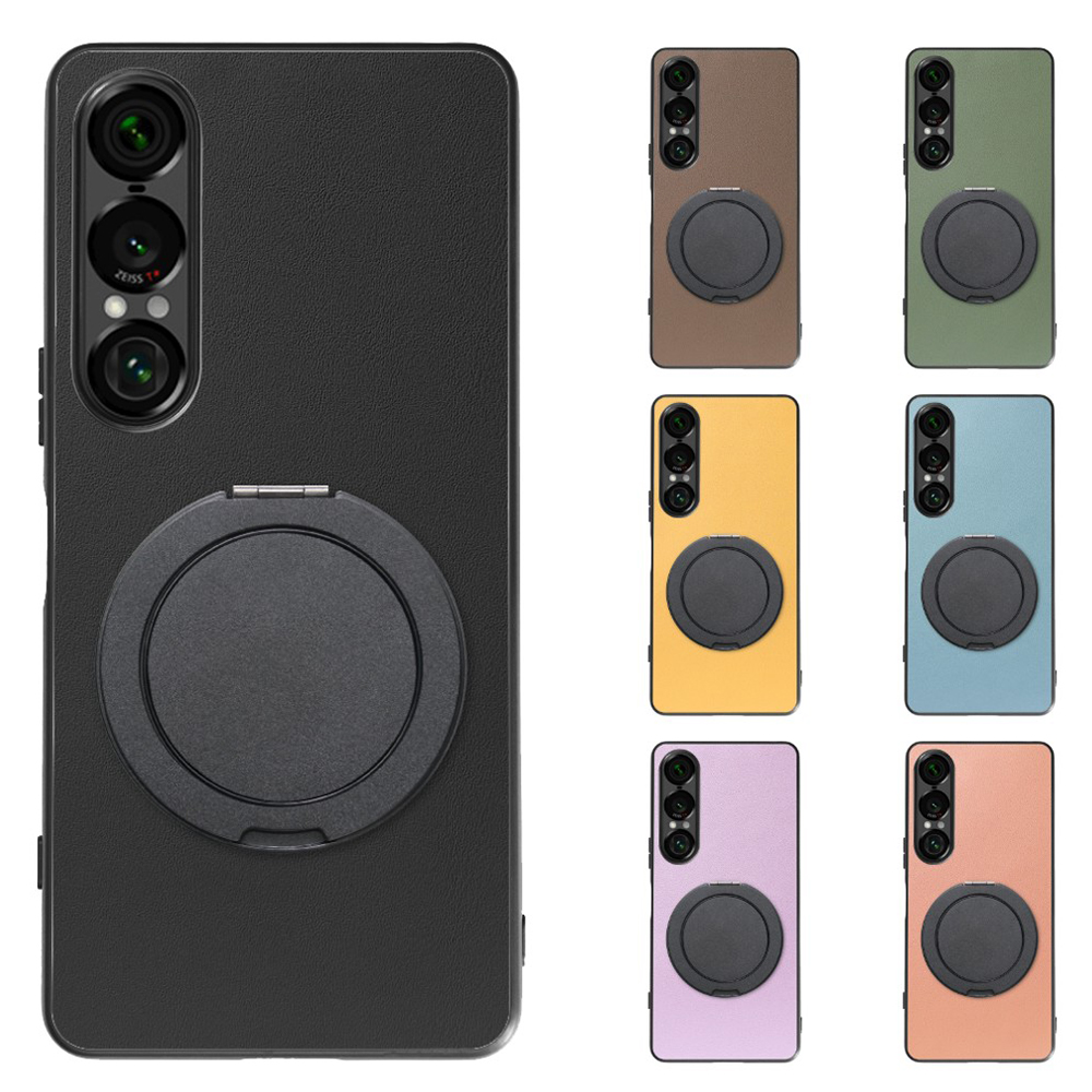 [ LOOF RING-SHELL (シンプル Ver.) ] Xperia 1 VII SO-51F スマホケース 背面 ケース カバー ハードケース スマホリング リング付き 本革 ストラップホール [ Xperia 1 VII ]