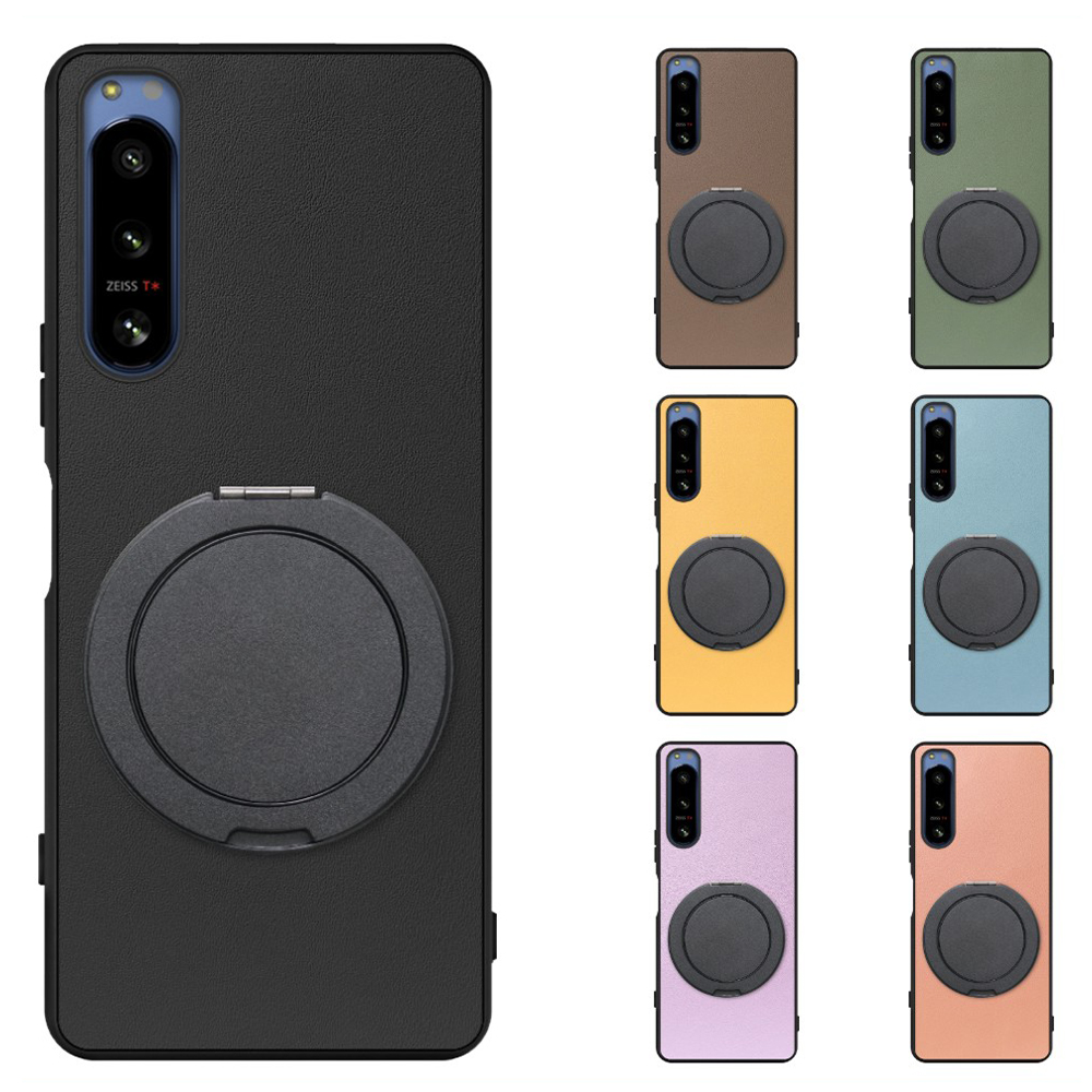 [ LOOF RING-SHELL (シンプル Ver.) ] Xperia 5 IV SOG09 / SO-54C xperia5Ⅳ 5Ⅳ xperia5 スマホケース 背面 ケース カバー ハードケース スマホリング リング付き 本革 ストラップホール [ Xperia 5 IV ]