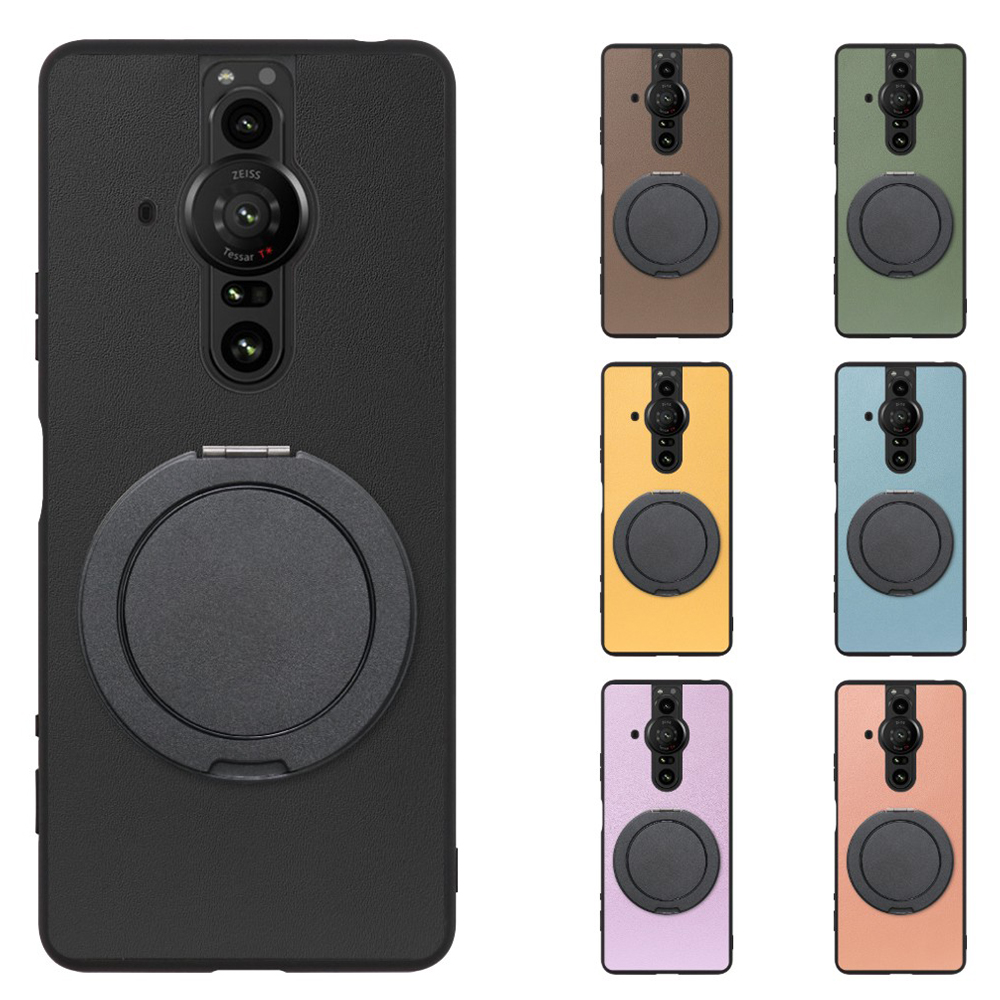 [ LOOF RING-SHELL (シンプル Ver.) ] Xperia PRO-I XQ-BE42 proi xperiaproi スマホケース 背面 ケース カバー ハードケース スマホリング リング付き 本革 ストラップホール [ Xperia PRO-I ]