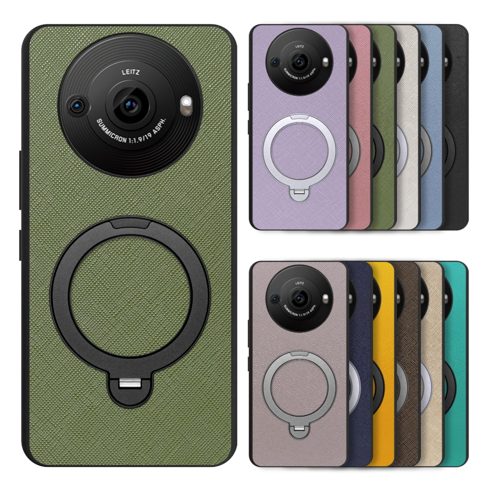 [ LOOF CASUAL MAG-RING Series ] AQUOS R8 pro SH-51D R8pro AQUOSR8pro スマホケース 背面 ケース カバー ハードケース マグネット内蔵の薄型多機能リング付 スタンド [ AQUOS R8 pro ]