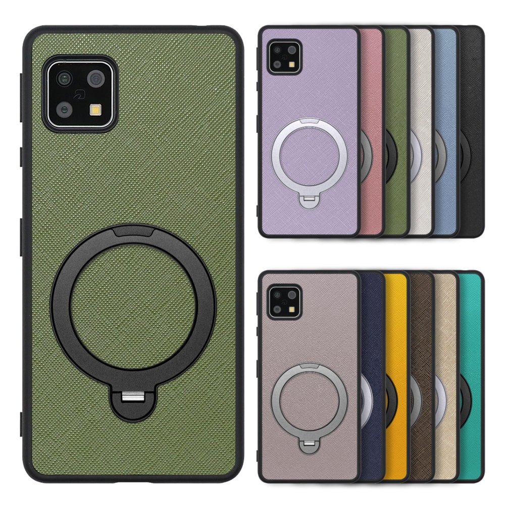 [ LOOF CASUAL MAG-RING Series ] AQUOS sense4 / sense4 lite / sense4 basic / sense5G / やさしいスマホ2 sense 4 4lite 4basic 5G sense4lite sense4basic スマホケース 背面 ケース カバー ハードケース マグネット内蔵の薄型多機能リング付 スタンド [ AQUOS sense4/4 lite/4 basic/sense5G/やさしいスマホ2 ]