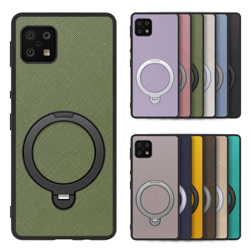 [ LOOF CASUAL MAG-RING Series ] AQUOS sense6s /sense6 sense 6s 6 スマホケース 背面 ケース カバー ハードケース マグネット内蔵の薄型多機能リング付 スタンド [ AQUOS sense6/sense6s ]