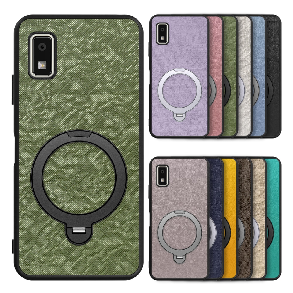 [ LOOF CASUAL MAG-RING Series ] AQUOS wish3 SH-53D / A303SH / A302SH  スマホケース 背面 ケース カバー ハードケース マグネット内蔵の薄型多機能リング付 スタンド [ AQUOS wish3 ]
