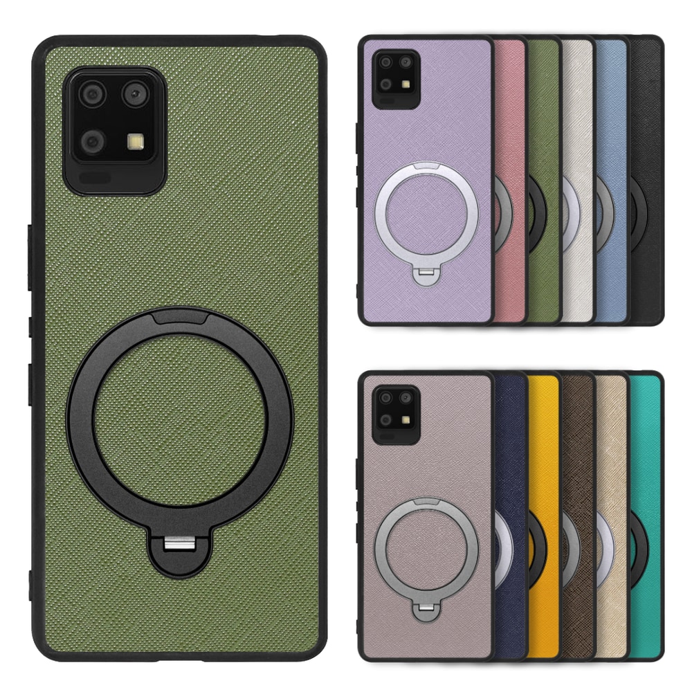 [ LOOF CASUAL MAG-RING Series ] AQUOS zero6 SHG04 zero 6 スマホケース 背面 ケース カバー ハードケース マグネット内蔵の薄型多機能リング付 スタンド [ AQUOS zero6 ]