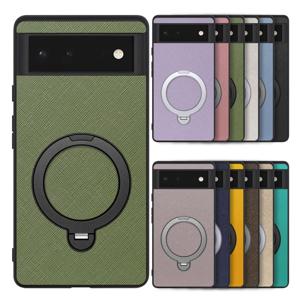 [ LOOF CASUAL MAG-RING Series ] Google Pixel 6 googlepixel6 pixel6 ピクセル6 スマホケース 背面 ケース カバー ハードケース マグネット内蔵の薄型多機能リング付 スタンド [ Google Pixel 6 ]