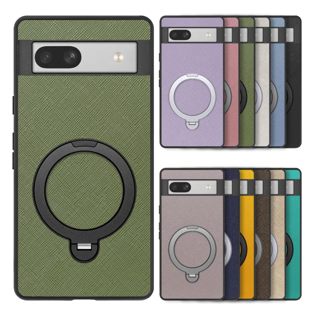[ LOOF CASUAL MAG-RING Series ] Google Pixel 7a googlepixel7a pixel7a スマホケース 背面 ケース カバー ハードケース マグネット内蔵の薄型多機能リング付 スタンド [ Google Pixel 7a ]