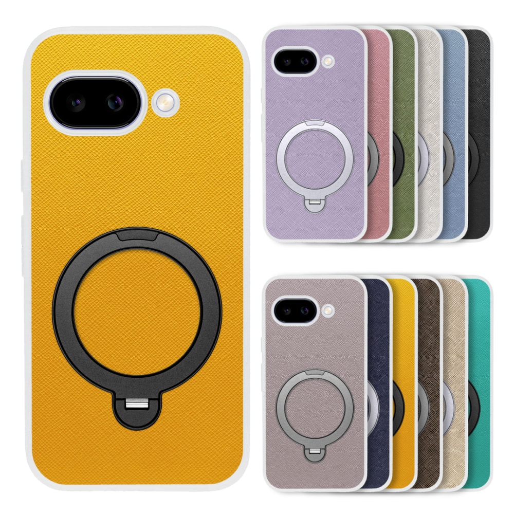 [ LOOF CASUAL MAG-RING Series ] Google Pixel 9a Google Pixel9a ピクセル9a スマホケース 背面 ケース カバー ハードケース マグネット内蔵の薄型多機能リング付 スタンド [ Google Pixel 9a ] クリア仕様