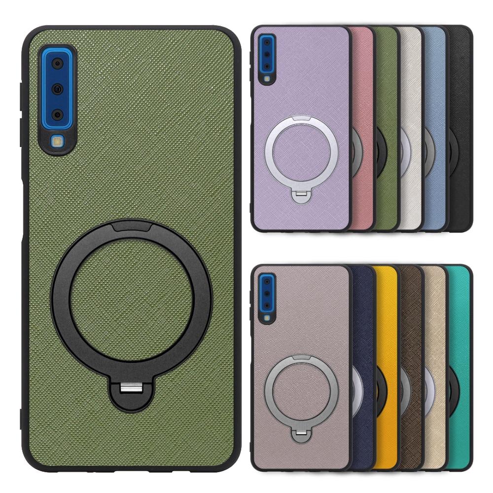[ LOOF CASUAL MAG-RING Series ] Galaxy A7 SM-A750C galaxya7 スマホケース 背面 ケース カバー ハードケース マグネット内蔵の薄型多機能リング付 スタンド [ Galaxy A7 ]