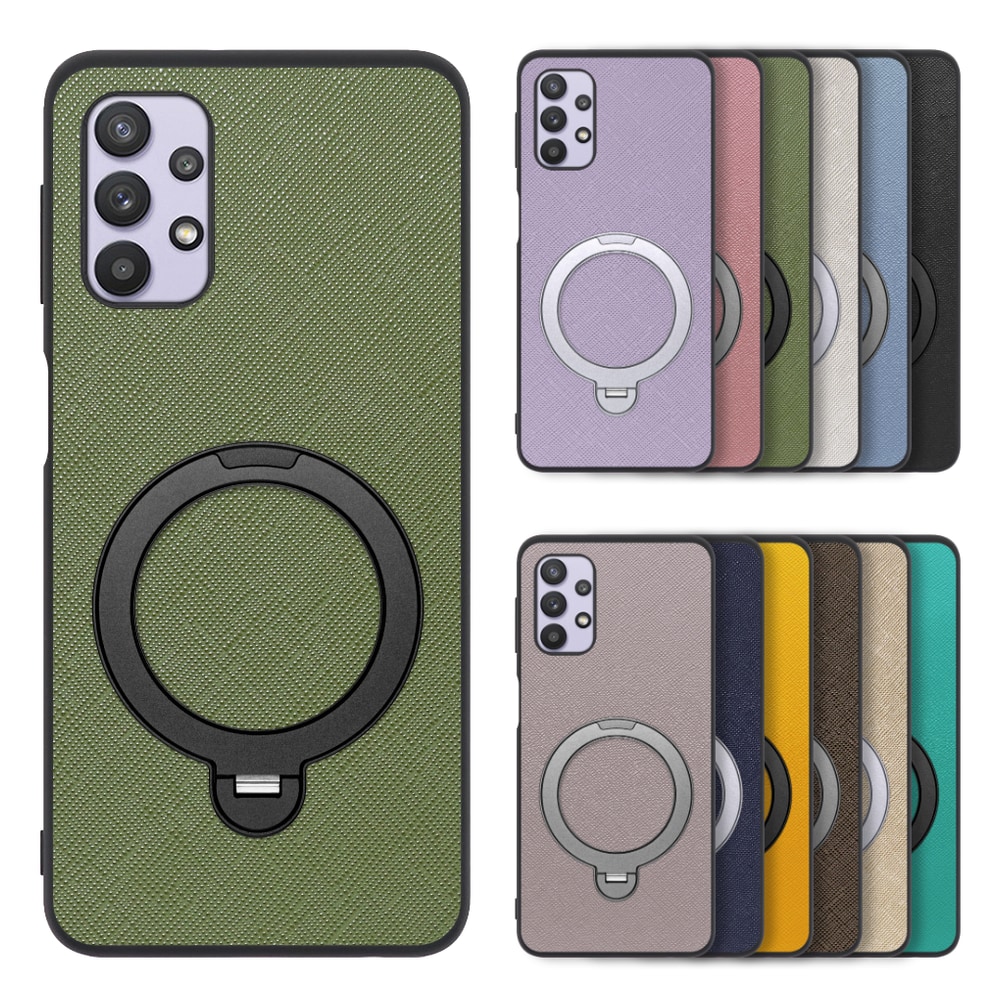[ LOOF CASUAL MAG-RING Series ] Galaxy A32 5G SCG08 a325g スマホケース 背面 ケース カバー ハードケース マグネット内蔵の薄型多機能リング付 スタンド [ Galaxy A32 5G ]