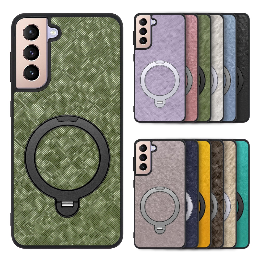 [ LOOF CASUAL MAG-RING Series ] Galaxy S21 5G SC-51B / SCG09 s215g スマホケース 背面 ケース カバー ハードケース マグネット内蔵の薄型多機能リング付 スタンド [ Galaxy S21 5G ]