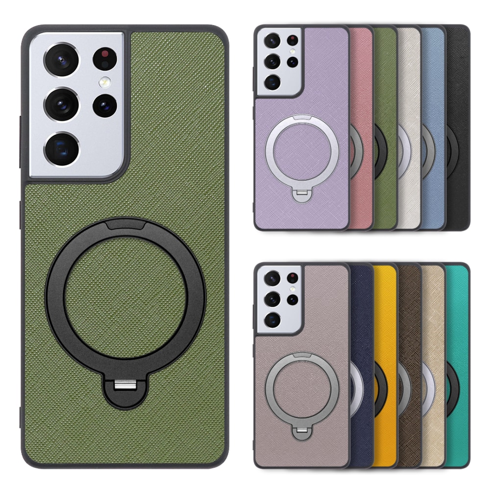[ LOOF CASUAL MAG-RING Series ] Galaxy S21 Ultra 5G SC-52B s21ultra5g s21ultra スマホケース 背面 ケース カバー ハードケース マグネット内蔵の薄型多機能リング付 スタンド [ Galaxy S21 Ultra 5G ]