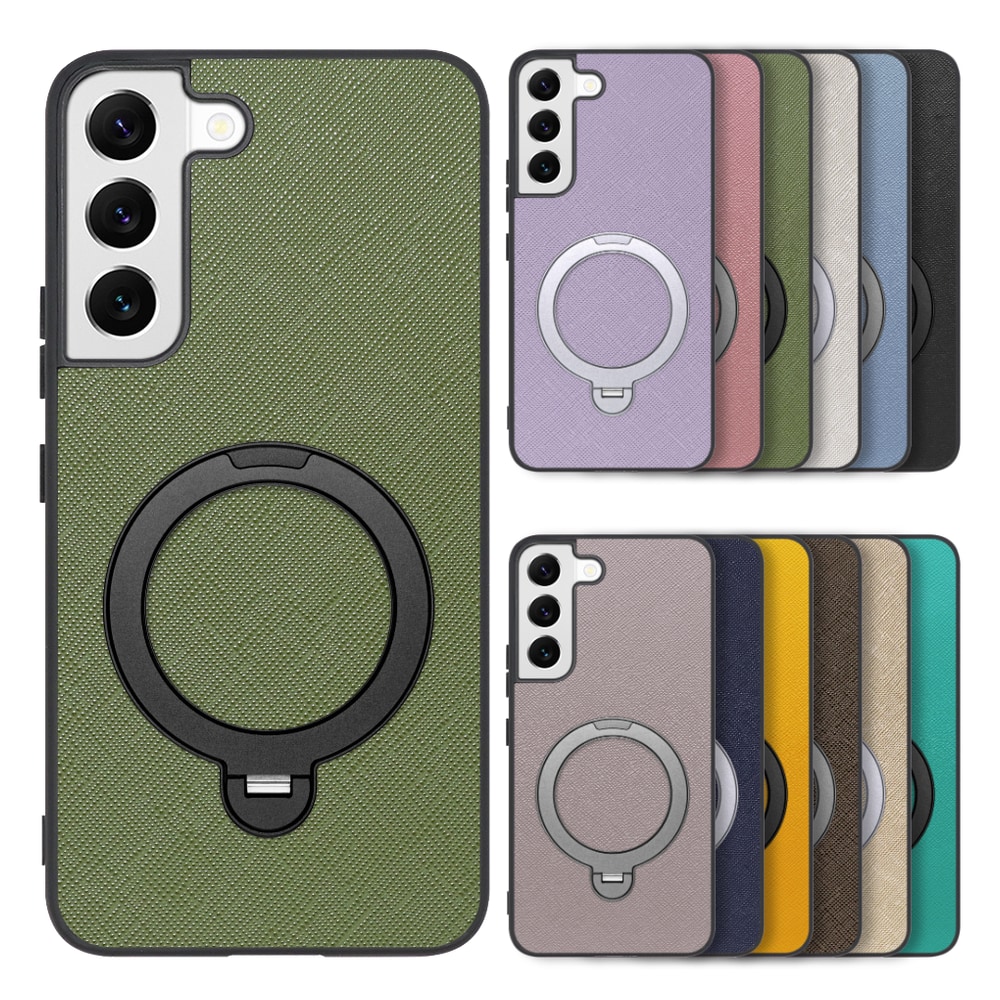 [ LOOF CASUAL MAG-RING Series ] Galaxy S22 SC-51C / SCG13  スマホケース 背面 ケース カバー ハードケース マグネット内蔵の薄型多機能リング付 スタンド [ Galaxy S22 ]