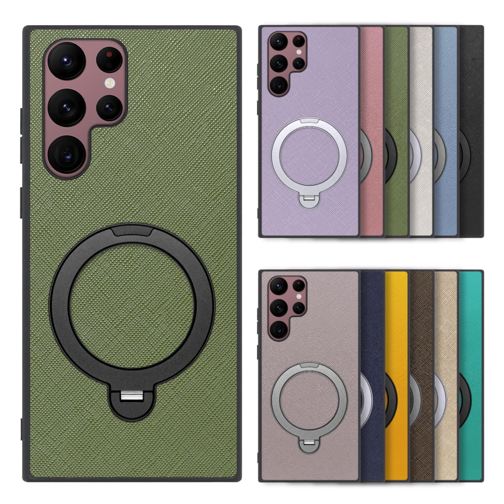[ LOOF CASUAL MAG-RING Series ] Galaxy S22 Ultra SC-52C / SCG14 s22ultra スマホケース 背面 ケース カバー ハードケース マグネット内蔵の薄型多機能リング付 スタンド [ Galaxy S22 Ultra ]