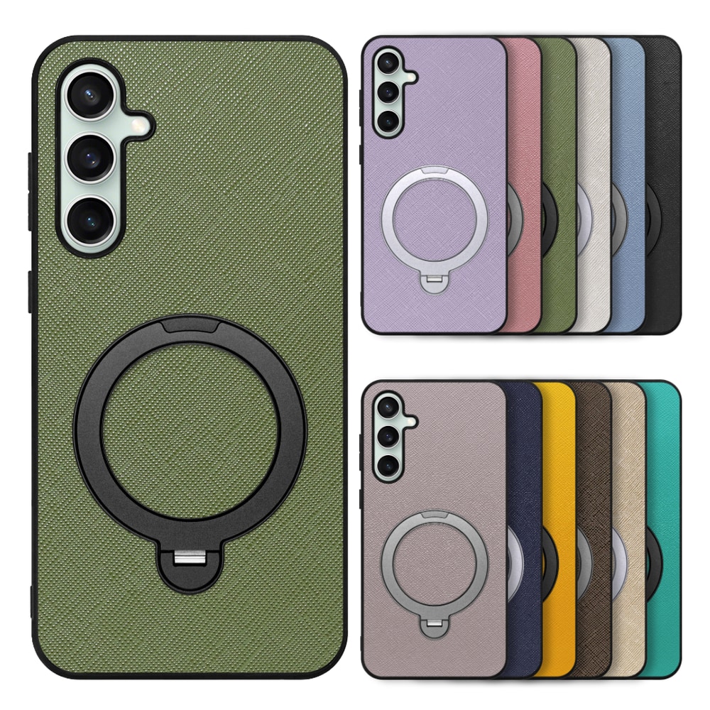 [ LOOF CASUAL MAG-RING Series ] Galaxy S23 FE s23fe スマホケース 背面 ケース カバー ハードケース マグネット内蔵の薄型多機能リング付 スタンド [ Galaxy S23 FE ]