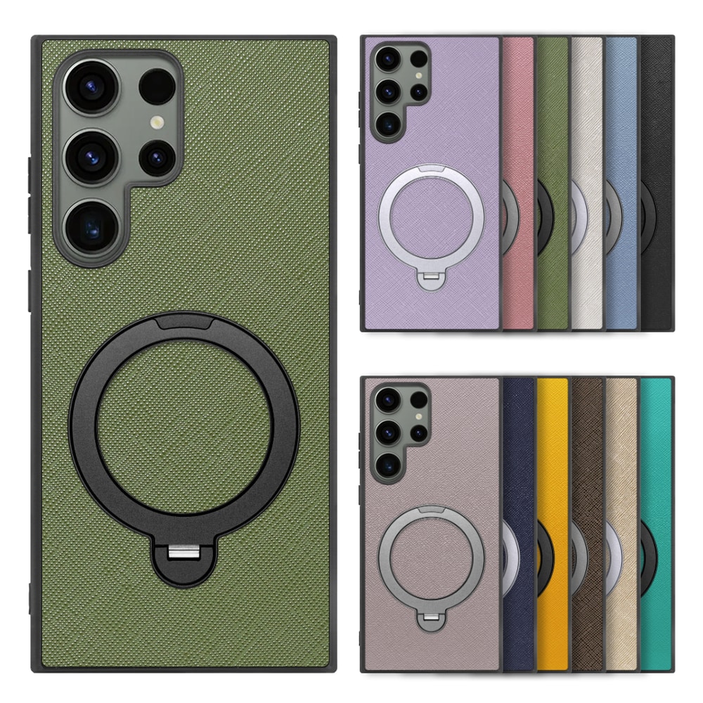 [ LOOF CASUAL MAG-RING Series ] Galaxy S23 Ultra s23ultra スマホケース 背面 ケース カバー ハードケース マグネット内蔵の薄型多機能リング付 スタンド [ Galaxy S23 Ultra ]