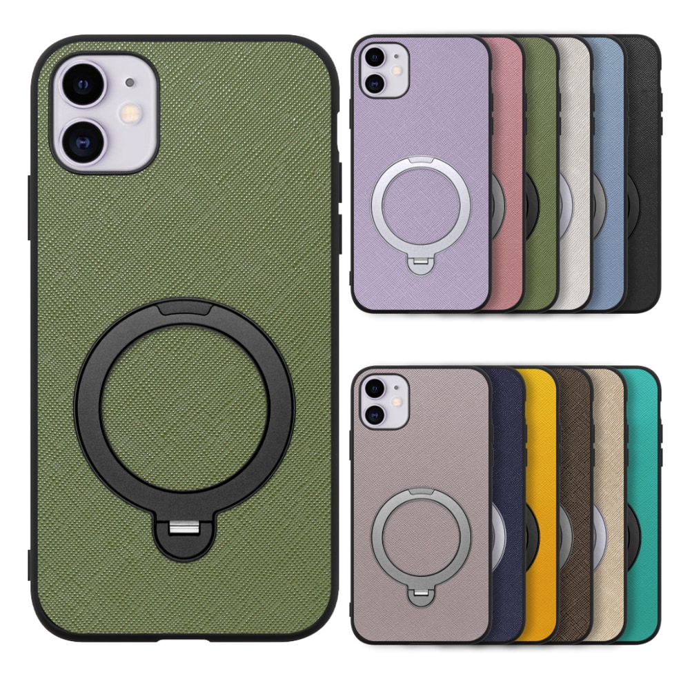 [ LOOF CASUAL MAG-RING Series ] iPhone 11 iPhone11 スマホケース 背面 ケース カバー ハードケース マグネット内蔵の薄型多機能リング付 スタンド [ iPhone 11 ]