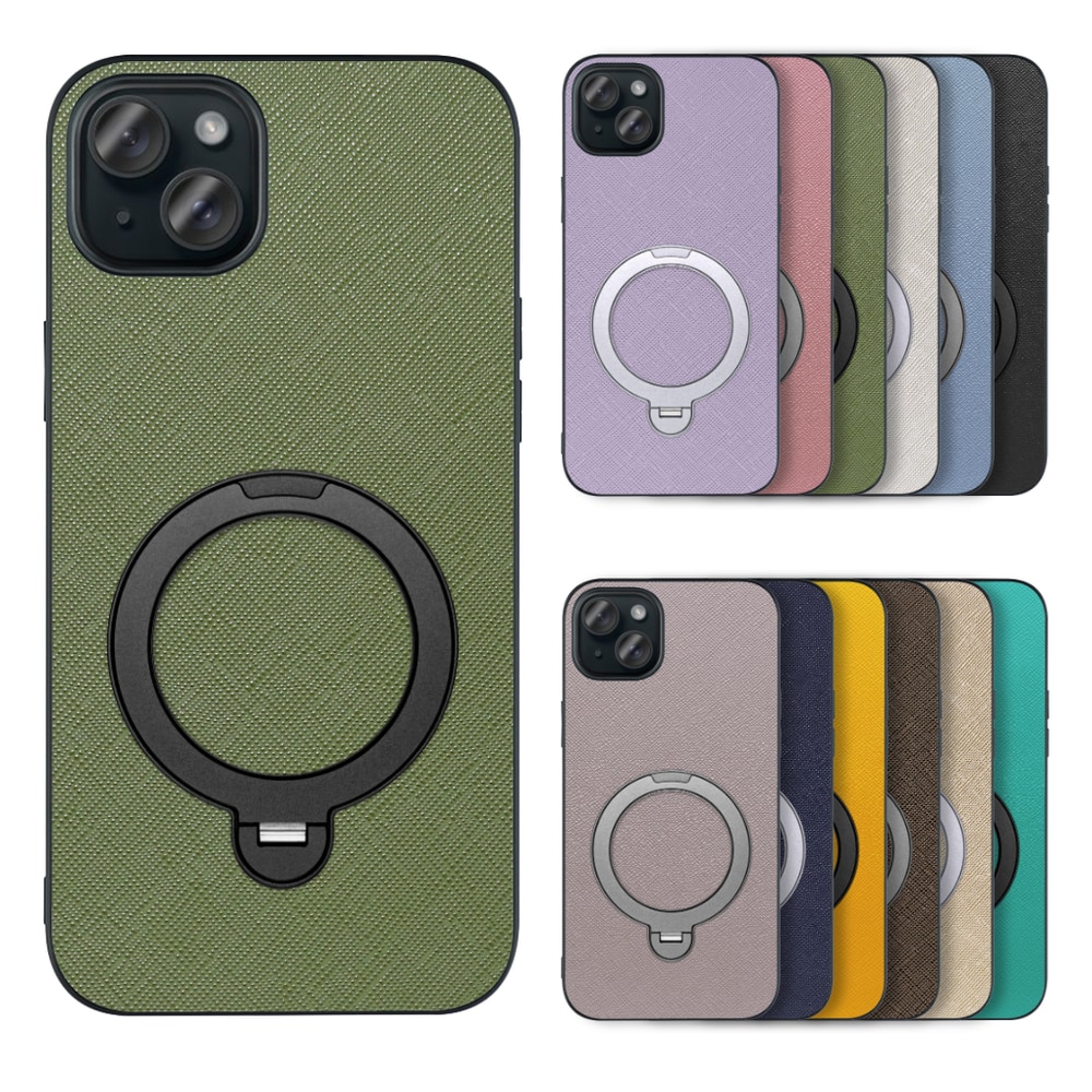 [ LOOF CASUAL MAG-RING Series ] iPhone 15 Plus iPhone15 Plus アイフォン15 プラス iPhone 15 Plus 15Plus アイフォン 15 スマホケース 背面 ケース カバー ハードケース マグネット内蔵の薄型多機能リング付 スタンド [ iPhone 15 Plus ]