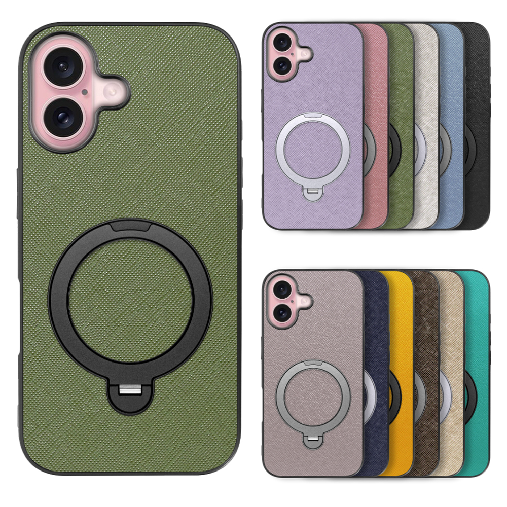 [ LOOF CASUAL MAG-RING Series ] iPhone 16 iPhone16 アイフォン16 iPhone 16 アイフォン 16 スマホケース 背面 ケース カバー ハードケース マグネット内蔵の薄型多機能リング付 スタンド [ iPhone 16 ]