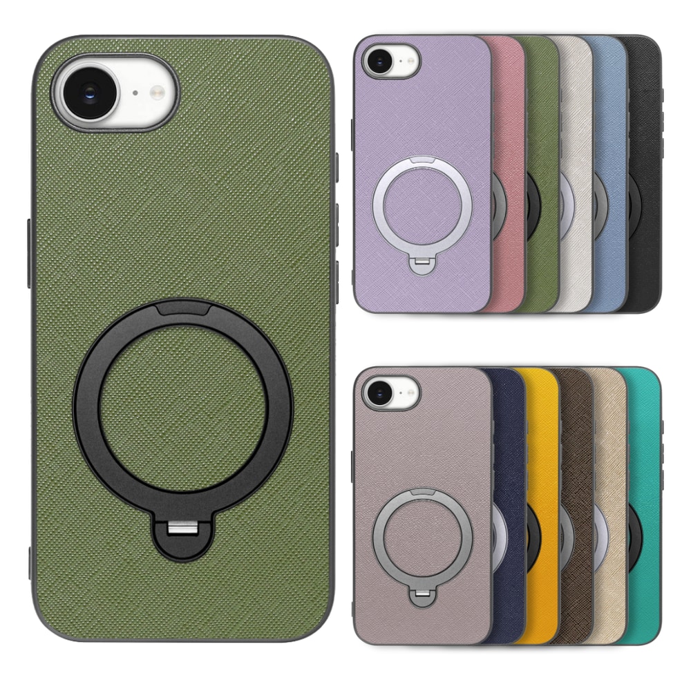[ LOOF CASUAL MAG-RING Series ] iPhone 16e / 17e iPhone16e 17e アイフォン16イー 17イー iPhone 16E アイフォン 17E スマホケース 背面 ケース カバー ハードケース マグネット内蔵の薄型多機能リング付 スタンド [ iPhone 16e / 17e ]