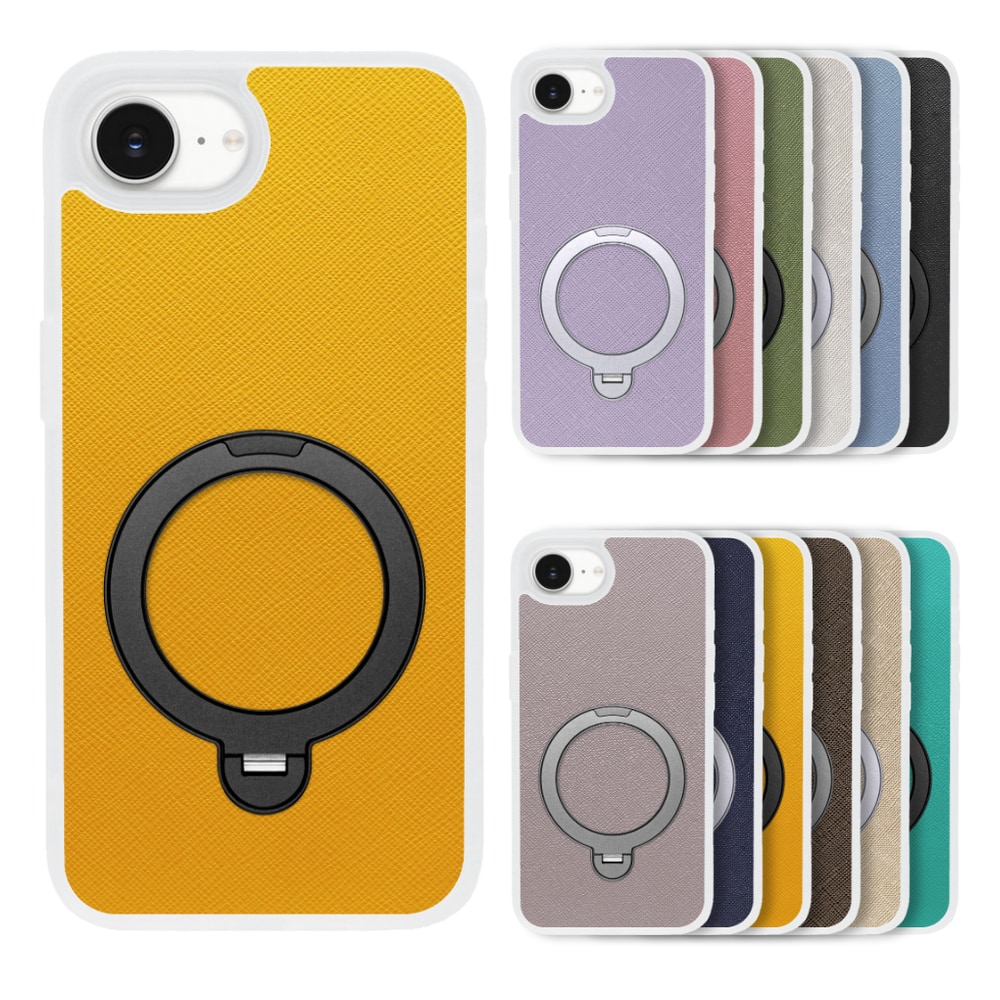 [ LOOF CASUAL MAG-RING Series ] iPhone 16e / 17e iPhone16e 17e アイフォン16イー 17イー iPhone 16E アイフォン 17E スマホケース 背面 ケース カバー ハードケース マグネット内蔵の薄型多機能リング付 スタンド [ iPhone 16e / 17e ] クリア仕様