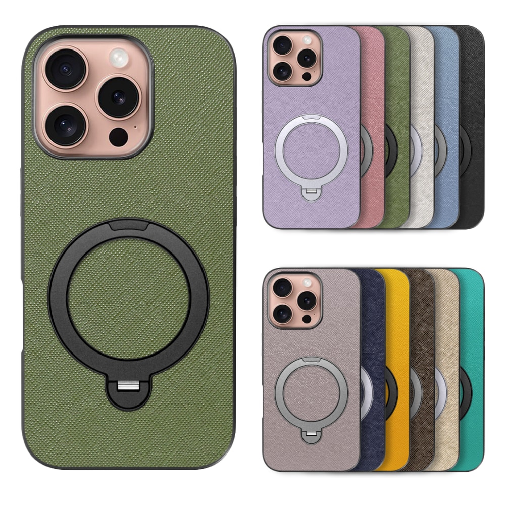 [ LOOF CASUAL MAG-RING Series ] iPhone 16 Pro iPhone16 Pro アイフォン16 プロ スマホケース 背面 ケース カバー ハードケース マグネット内蔵の薄型多機能リング付 スタンド [ iPhone 16 Pro ]