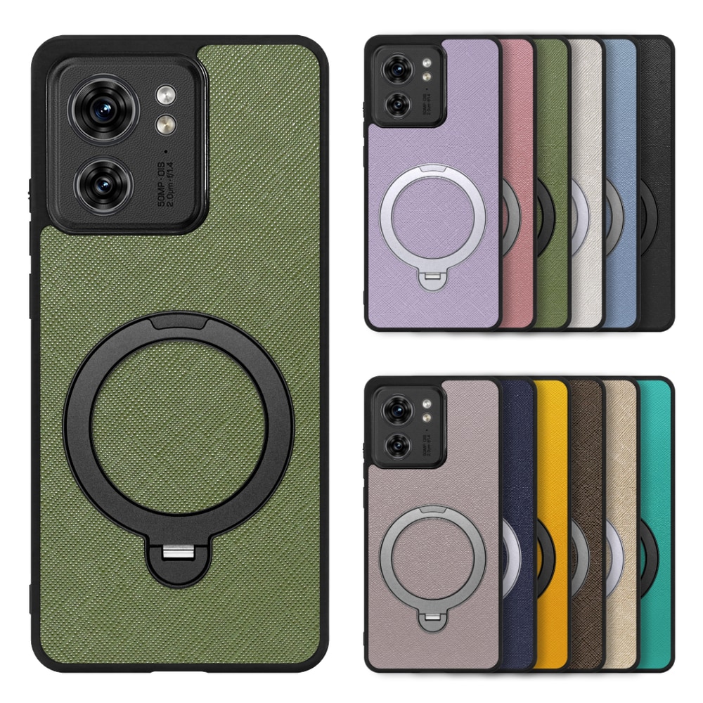 [ LOOF CASUAL MAG-RING Series ] motorola edge 40  スマホケース 背面 ケース カバー ハードケース マグネット内蔵の薄型多機能リング付 スタンド [ motorola edge 40 ]