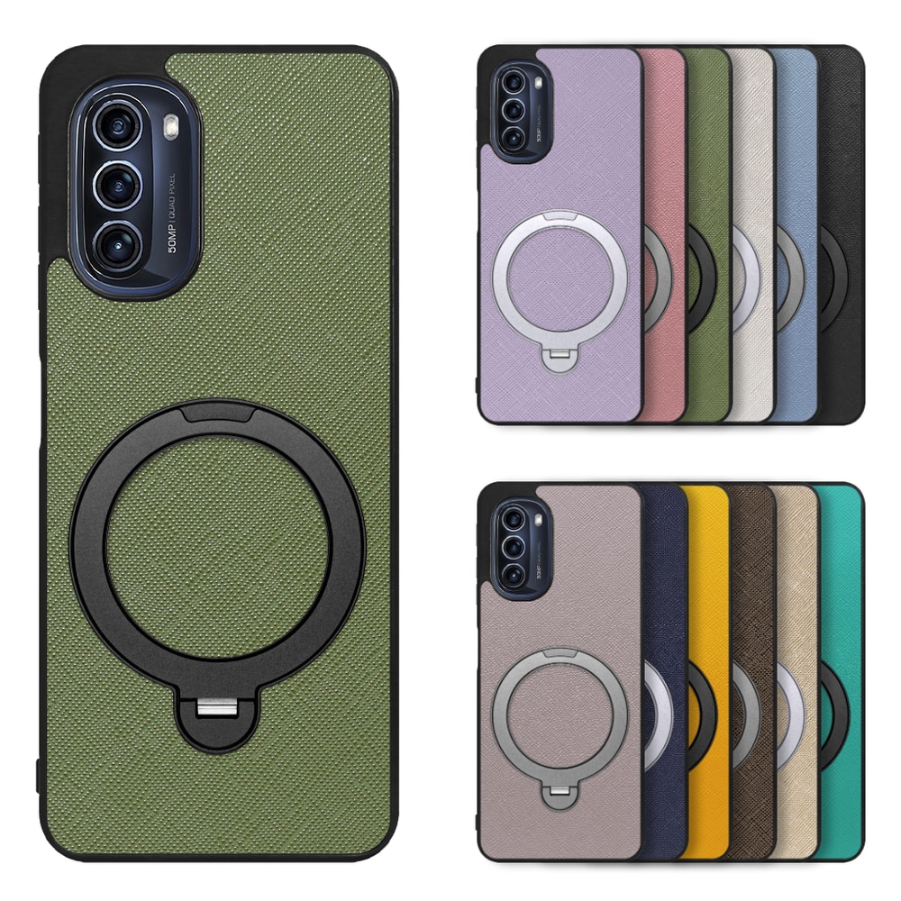[ LOOF CASUAL MAG-RING Series ] moto g52j 5G motog52j5g motog52j スマホケース 背面 ケース カバー ハードケース マグネット内蔵の薄型多機能リング付 スタンド [ moto g52j 5G ]